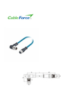 X-code mannelijk naar een code vrouwelijk M12 ronde connector 8-pins gegoten Ethernet-kabel