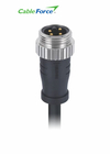 Mini-veranderings mannelijke 4-pins connector gegoten met 2M PVC 16AWG niet-afgeschermde kabel