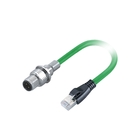 RJ45 M12 mannelijke D-code paneelmontage connector PVC Cat5e Ethernet-kabel