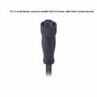 S Code M12 3 Pin Cable-AWG 16 Unshielded voor Sensorenactuators Codeurs