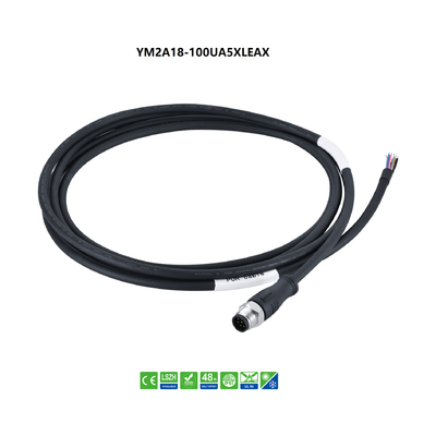 PUR-Sensoractuator M12 een Gecodeerde Unshielded Kabel8pin Schakelaars 10m