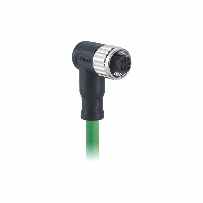 4 van de de Codem12 Ethernet Kabel PUR van Pin Female D Jasje 5m de Goedkeuring van AWG22 Ul