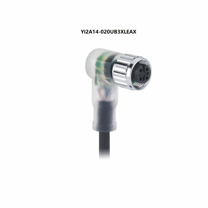 Unshielded M12 een de Gecodeerde Kabel 2m 4 Pin Female-LEIDENE Schakelaarspur Jasje van PNP