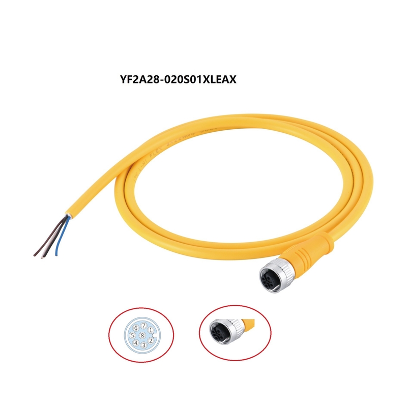 Sensoractuator M12 Sensorkabel een Gecodeerde Vrouwelijke Speld 8 2m Beschermde Ip67